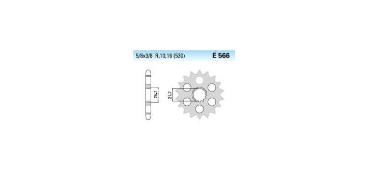 Chiaravalli - Carat sekundár 566-14 zubov K (530-5-8x3-8)