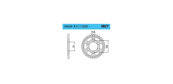 Chiaravalli - Carat rozeta 827-43 zubov C