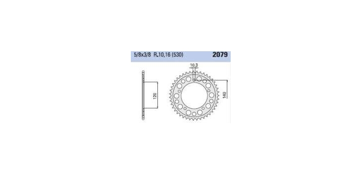 Chiaravalli - Carat rozeta 2079-40 zubov C (530-5-8x3-8)