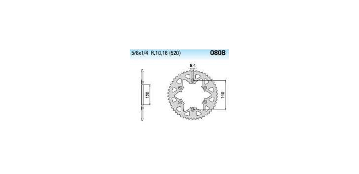 Chiaravalli - Carat rozeta 808-47 zubov EC (520-5-8x1-4)