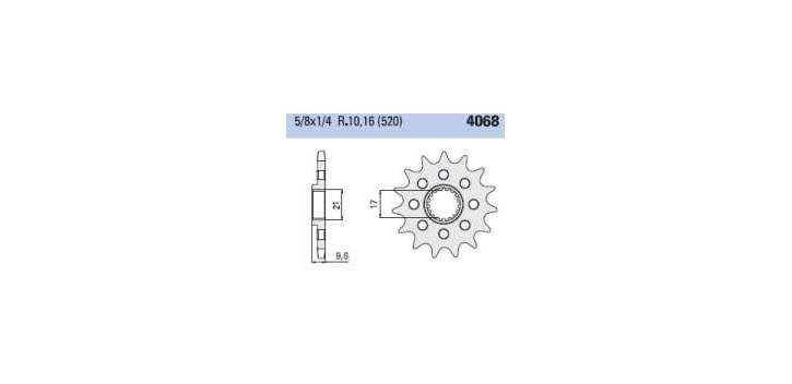 Chiaravalli - Carat sekundár 4068-13 zubov K (520-5-8x1-4)