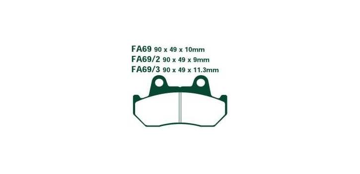 EBC brzdové platničky Standard FA69-3
