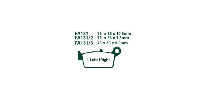 EBC brzdové platničky TT FA131 Standard
