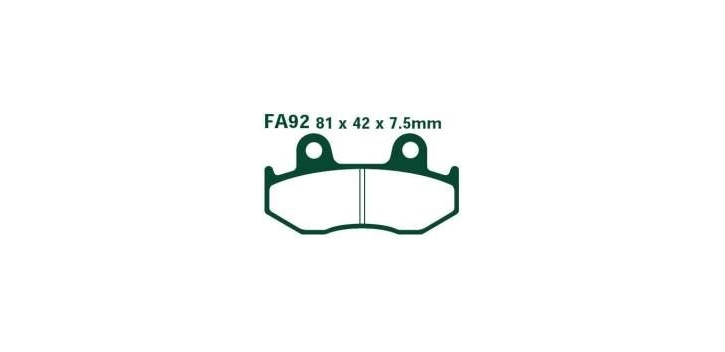 EBC brzdové platničky  TT FA92 (Red MXR) Standard