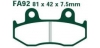 EBC brzdové platničky  TT FA92 (Red MXR) Standard