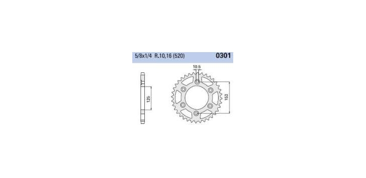 Chiaravalli - Carat rozeta 301-48 zubov C (520-5-8x1-4)