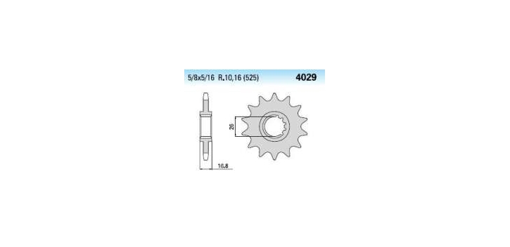 Chiaravalli - Carat sekundár 4029-15 zubov K (525-5-8x5-16)