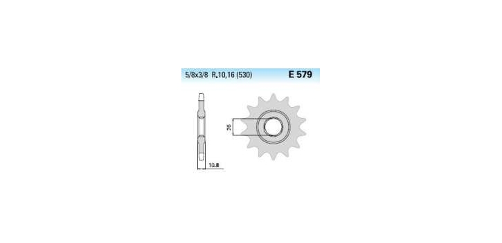 Chiaravalli - Carat sekundár 579-16 zubov K (530-5-8x3-8)