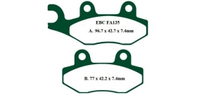 EBC brzdové platničky TT FA135 (Red MXR) Standard