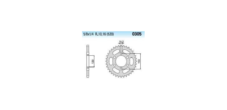 Chiaravalli - Carat rozeta 305-46 zubov (520-5-8x1-4)