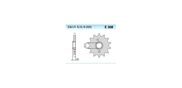 Chiaravalli - Carat sekundár 308-15 zubov K (520-5-8x1-4)