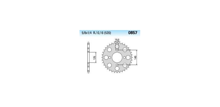 Chiaravalli - Carat rozeta 857-50 zubov C (520-5-8x1-4)