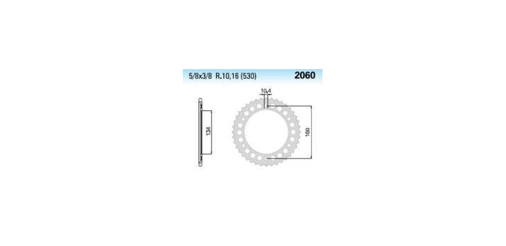 Chiaravalli - Carat rozeta 2060-42 zubov THF (530-5-8x3-8)