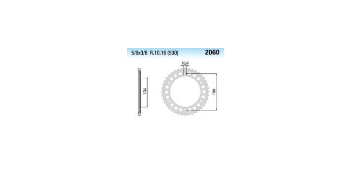 Chiaravalli - Carat rozeta 2060-42 zubov C (530-5-8x3-8)