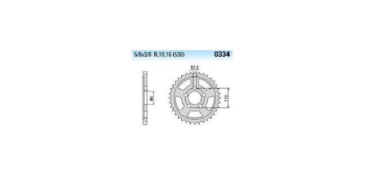 Chiaravalli - Carat rozeta 334-41 zubov THF (530-5-8x3-8)