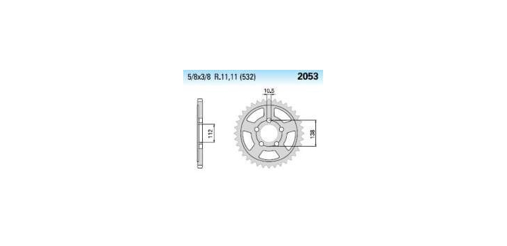 Chiaravalli - Carat Racing rozeta 2053-47 zubov EMD (520-5-8x1-4)