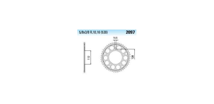 Chiaravalli - Carat rozeta 2097-48 zubov C (530-5-8x3-8)