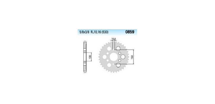 Chiaravalli - Carat rozeta 859-47 zubov THF (530-5-8x3-8)