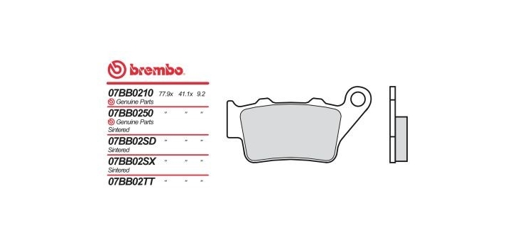 Brembo brzdové platničky 07BB0235 zadné