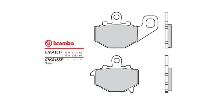 Brembo brzdové platničky 07KA16SP zadné