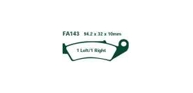 EBCEBC Bremsklatze Standard FA143