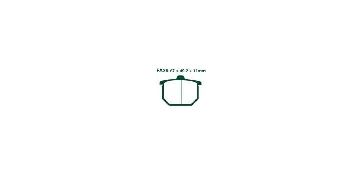 EBCEBC Bremsklatze Standard FA29 (siehe auch FA30 und FA31) CX500 79-81 CBX100079-80 GL1000 78-79