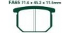 EBC brzdové platničky Standard FA65
