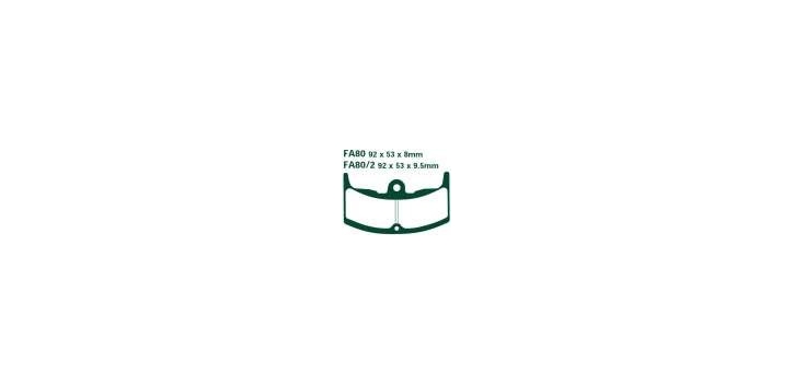 EBCEBC Bremsklatze Standard FA80-2