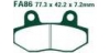 EBC brzdové platničky Standard FA86 (pozri tiež SFA86)