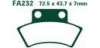 EBC brzdové platničky TT FA232  Standard